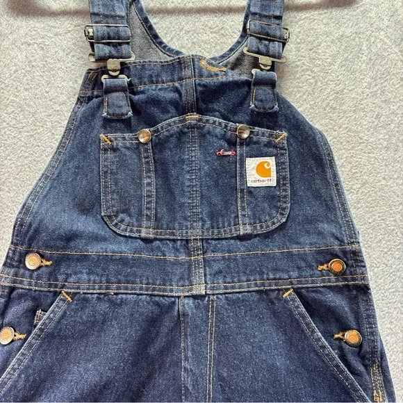 CARHARTT ICONIC 2007 OVERALLS BLUE DENIM 100% COTTON WR007 HDK WOMENS SZ 2X28 - Picture 2 of 10